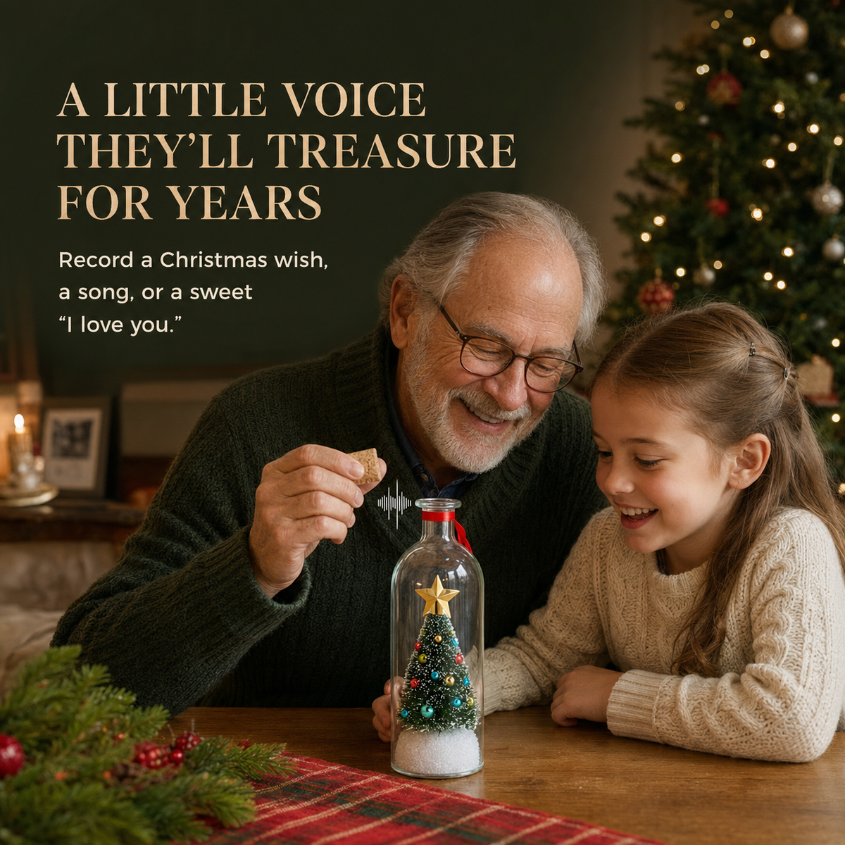 Recordable Christmas Memory Bottle | A Voice Message They Can Keep Forever