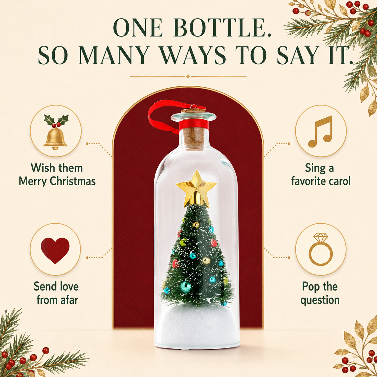 Recordable Christmas Memory Bottle | A Voice Message They Can Keep Forever