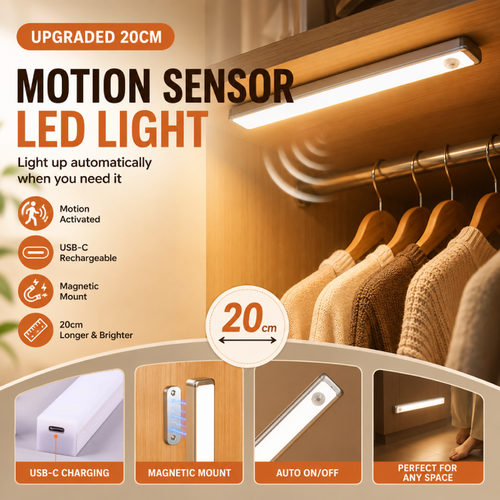 LIMITED-TIME 49% OFF Rechargeable Motion Sensor Under Cabinet Lights