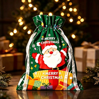 19×26cm / 7.5×10.2in — Green Santa