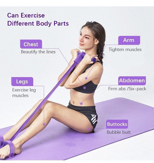 Upgraded 6-Tube Pedal Ankle Puller Resistance Band