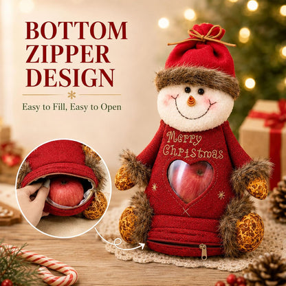 Christmas Character Gift Bags with Zipper – Reindeer, Snowman & Santa
