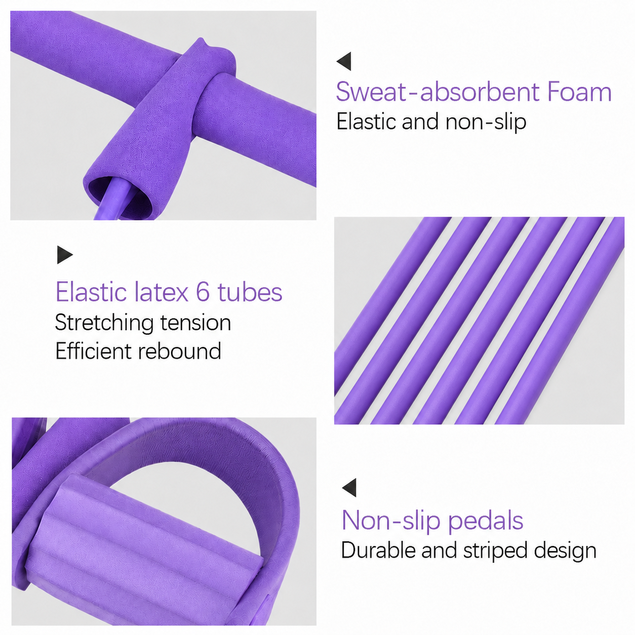 Upgraded 6-Tube Pedal Ankle Puller Resistance Band