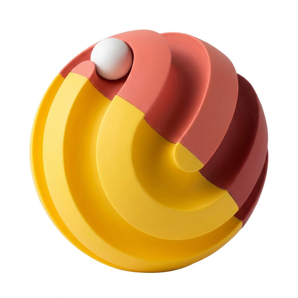 Kinetic Orbital Marble Spinner and Puzzle Cube