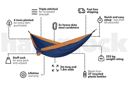 Recycled Hammock with Straps