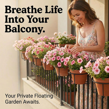 30-Second Install Railing Plant Hanger — No Tools Needed