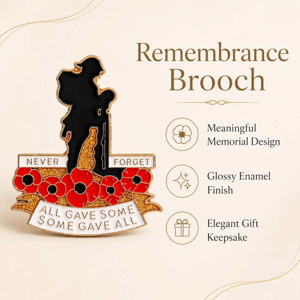 Veterans Remembrance Brooch Collection – Memorial Tribute Pins