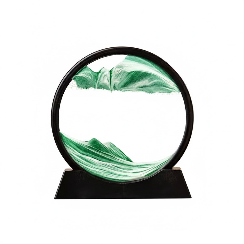 3D Moving Sand Art Picture – Round Glass Deep Sea Sandscape