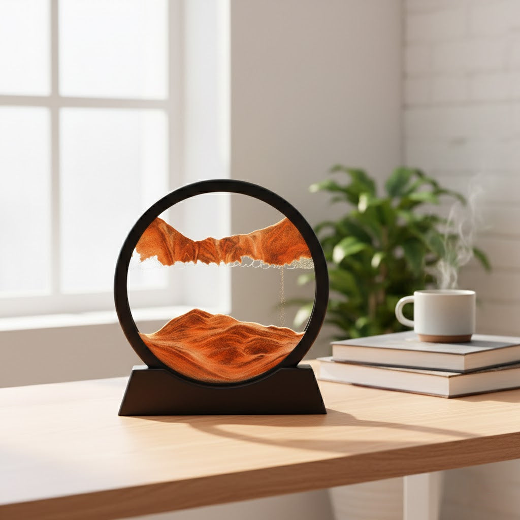 3D Moving Sand Art Picture – Round Glass Deep Sea Sandscape