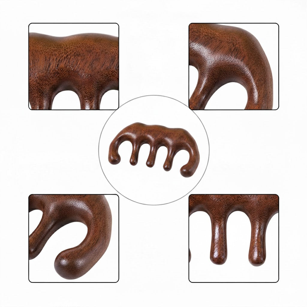 Premium Sandalwood Multi-Functional Meridian Massage Comb